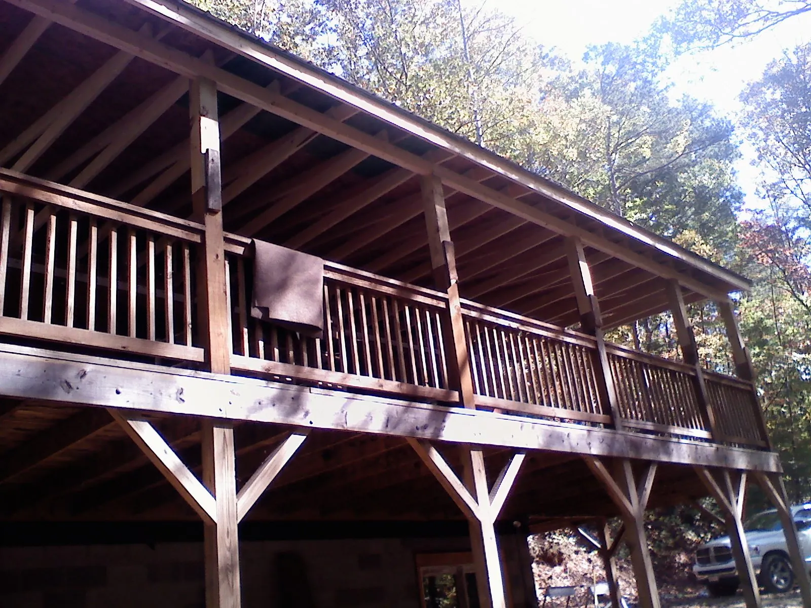 Timber framing under a new elevated porch and deck — Roof Leak Repair in Dushore by Roofing Brothers